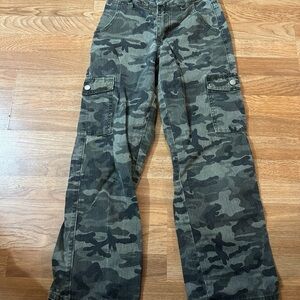 SHEIN Olive Green & Black Corduroy Cargo Pants